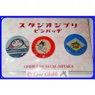 RARE 3 left - 3 Pin Badge Set - Chibi White Blue Totoro Ponyo Ootori Spirited Away - Ghibli Museum