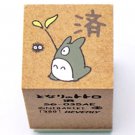 Rubber Stamp 2x2cm - Made in JAPAN - Natural Wood - Done - Kurosuke Dust Bunny Totoro Ghibli Beverly