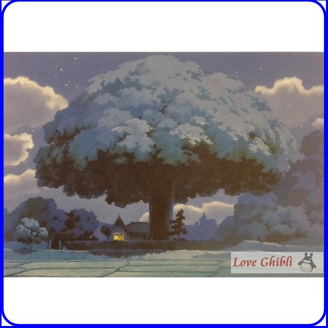 RARE 1 left - Postcard - Tree - Totoro - Made in JAPAN - Oga Kazuo Art Collection - Ghibli Museum