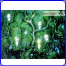 RARE 1 left - Postcard - Made in JAPAN - Kodama Tree Spirits - Mononoke Ghibli Museum Art Collection