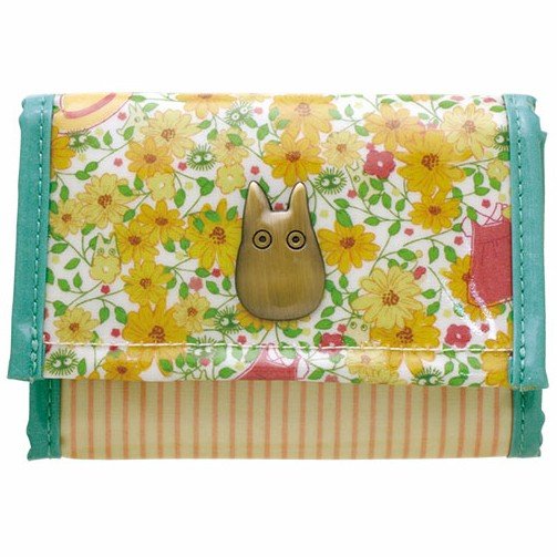 Wallet - Folding Type - 5 Card Pockets + Bill Pocket - Velcro - Metal Charm - Totoro - Ghibli 2019