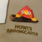 RARE - Big Handkerchief 48x48cm - Calcifer Embroidery - Beige Howl's Moving Castle Ghibli no product