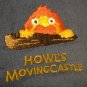 RARE - Big Handkerchief 48x48cm - Calcifer Embroidery - Navy Howl's Moving Castle Ghibli no product