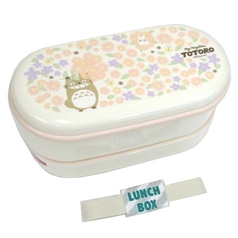 RARE 1 left - 2 Tier Lunch Bento Box - Made in JAPAN - Chopsticks Belt Totoro Ghibli 2009 no product