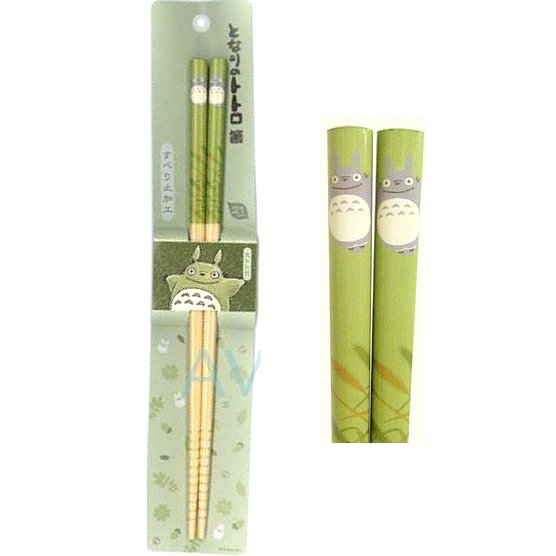 Chopsticks 21cm - Made in JAPAN - Natural Bamboo - Green Totoro Ghibli 2012 no product