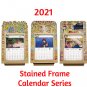 Monthly Calendar 2021 - Photo Frame - Cuttings Carvings Stained Glass-like - Spirited Away