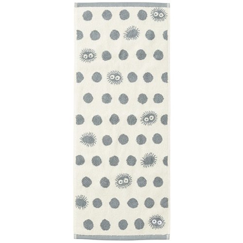 Face Towel 33x80cm - Pile Jacquard Weaving Made Portugal - Kurosuke Dust Bunnies Totoro Ghibli 2018