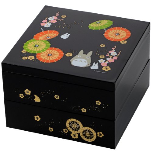 2 Tier Big Lunch Bento Box Container - Made in Japan - Japanese Style - Umbrella Totoro Ghibli 2020