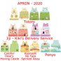Apron - Cotton - Applique Embroidery - 2 Pockets - Ponyo - Ghibli 2020