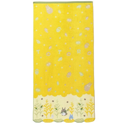 Bath Towel 60x120cm - Untwisted Thread Steam Shirring Applique - Corn - Totoro Ghibli 2020