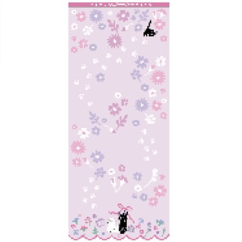 Face Towel 34x80cm - Applique Embroidery - Flower - Kiki's Delivery Service - Ghibli 2021