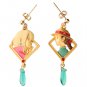 RARE - Pierced Earrings Handmade JAPAN - Howl Sophie Donguri Closet Howl's Moving Castle Ghibli