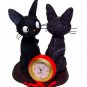 RARE 1 left - Mini Clock - Quartz - Jiji & Plush Doll - Kiki's Delivery Service Ghibli no production