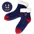 Socks 23-24cm Double Knit Fluffy Boa - Applique Embroidery Jiji Kiki's Delivery Service Ghibli 2021