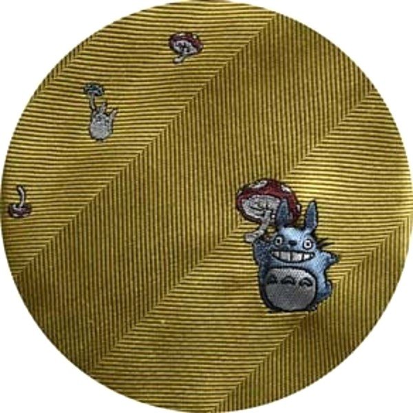 Necktie - Silk - Made in JAPAN - Jacquard - Yellow - Mushroom - Totoro - Ghibli 2019