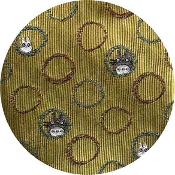 Necktie - Silk - Made in JAPAN - Jacquard - Yellow - Circle - Totoro - Ghibli 2019