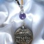 Kabbalah Shin Alef Hey Pendant  cosmic match + Amethyst