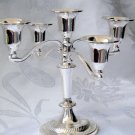 Silver Plated 5 arms Candelabra  H (6 inch) 15 cm  W  (8 inch)20 cm