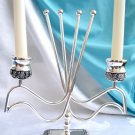 New   Silver Plated 2 arms Candle Holder 2 arms  23/20 cm  ( 9/8 inch )