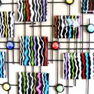 Modern Contemporary Painted Metal Wall Sculpture