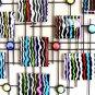 Modern Contemporary Painted Metal Wall Sculpture