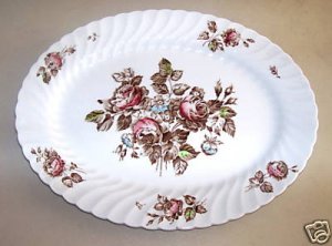 Johnson Brothers DEVON SPRAYS -- Large Serving Platter