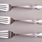 International VICTORIAN ROSE Silverplate  -- 3 Salad Forks