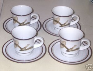 Noritake MOON FLIGHT -- 4 Cups and Saucers