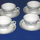 Fine China of Japan VINTAGE -- 4 Cups and Saucers
