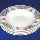 Mikasa SANTA FE -- 4 Rimmed Soup Bowls