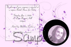Professionally designed custom Bridal Shower invitations -- You Print