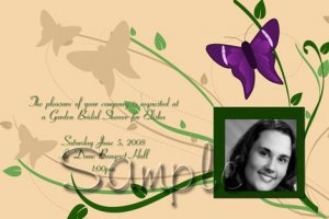 Professionally designed custom Bridal Shower invitations -- You Print