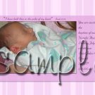 Professionally designed photo Baptism/Christening invitations -- You Print