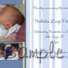 Professionally designed photo Birth Announcements -- You Print