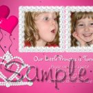Princess Theme Photo Birthday Invitations -- You Print