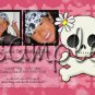 Pink Skull Theme Photo Birthday Invitations -- You Print