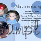 Custom Photo Birthday Invitations I design to YOUR specifications & You Print unlimited quantities