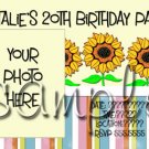 Completely Custom Sunflower Birthday Invitations, I design & You Print unlimited quantity