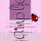 Completely Custom Photo Ladybug Birthday Invitations, I design & You Print unlimited quantity