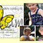 Completely Custom Photo Butterfly Birthday Invitations, I design & You Print unlimited quantity