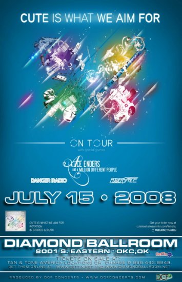 CUTE rare promotional CONCERT poster Ace Enders Collectible