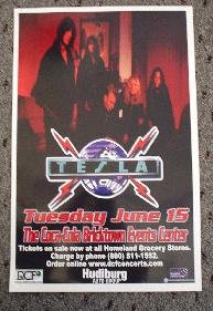 TESLA rare live concert poster collectible