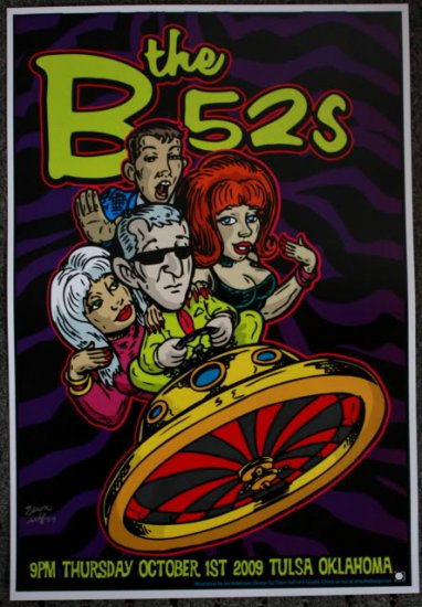B-52's promotional Thom Self 13" x 19" Concert Poster