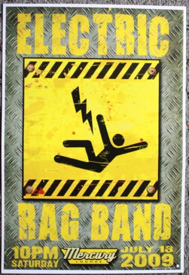 Electric Rag Band promotional Thom Self 13" x 19" Concert Poster