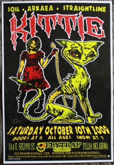 Kittie with Soil & Arkaea & Straightline promotional Thom Self 13" x 19" Concert Poster