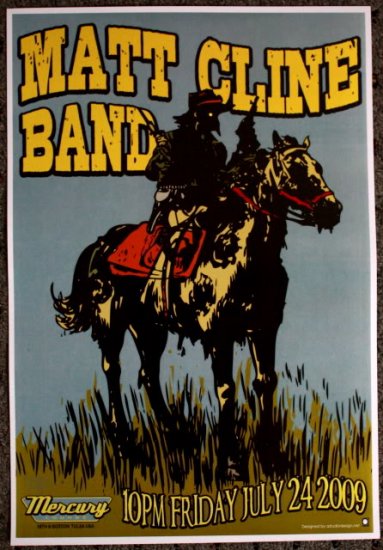 Matt Cline Band promotional Thom Self 13" x 19" Concert Poster