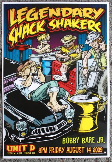 Legendary Shack Shakers with Bobby Bare Jr. Thom Self 13" x 19" Concert Poster