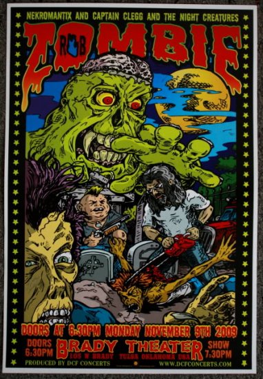 Rob Zombie promotional Thom Self 13" x 19" Concert Poster