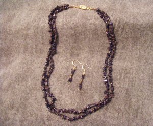 #54 Black Goldstone Necklace Set
