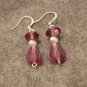 #64 Purple and Silver Swirl Earrings